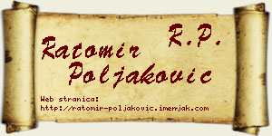 Ratomir Poljaković vizit kartica